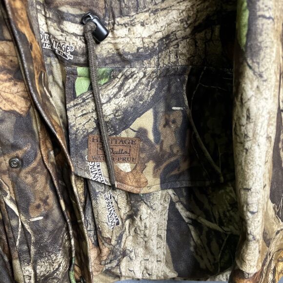 Vtg Walls Water-Pruf Hunters‎ Camouflage Full Zip Jacket Large Advantage Timber - Picture 3 of 11